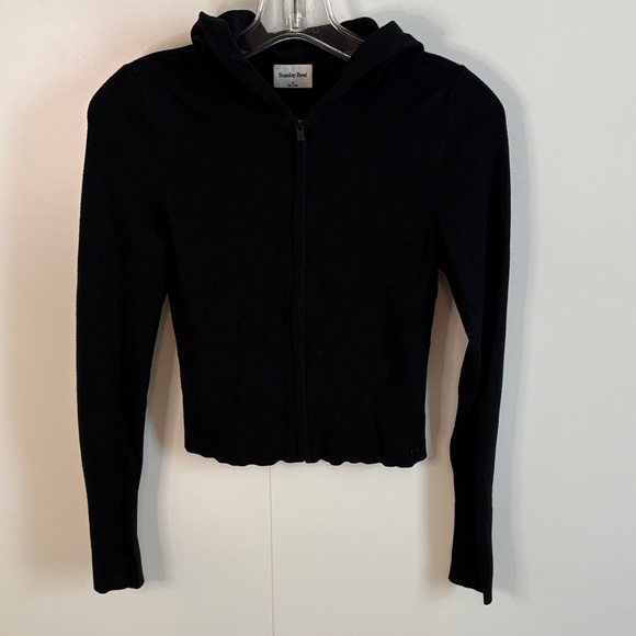 Sunday Best Black Hooded Cardigan - Picture 1 of 9